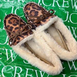 Brand New- J.Crew Leopard Slippers